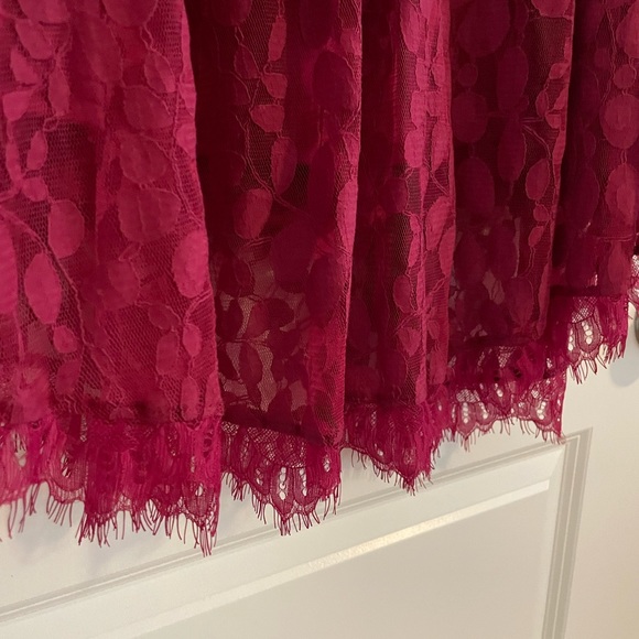 Torrid Lace Dress. Beautiful Details! Zipper Back. Attached Slip. - Picture 3 of 6